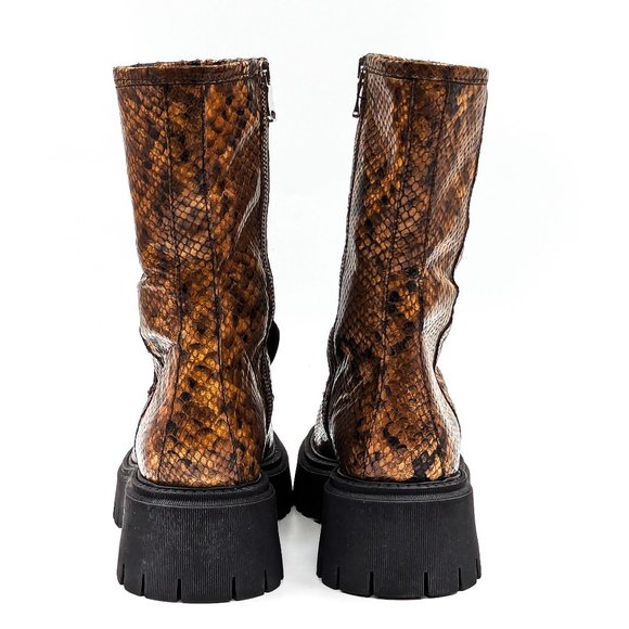 Free People Wmn Madison Loafer Festival Platform Snake Print Boots 9US EUR39.5 - Picture 7 of 11